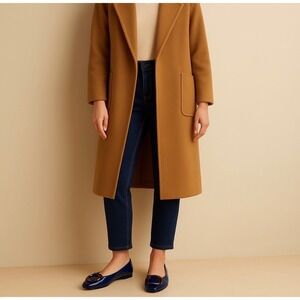 Stuart Weitzman Navy Blue Patent Leather Tortoise Buckle Flats Shoes 6 M Spain